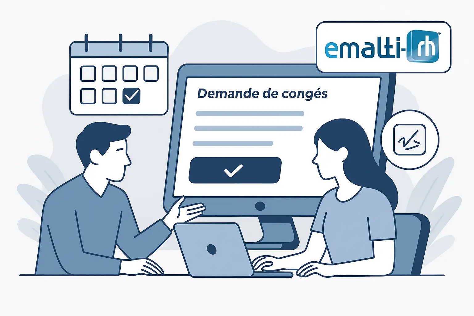 Interface module de gestion des congés Emalti-RH